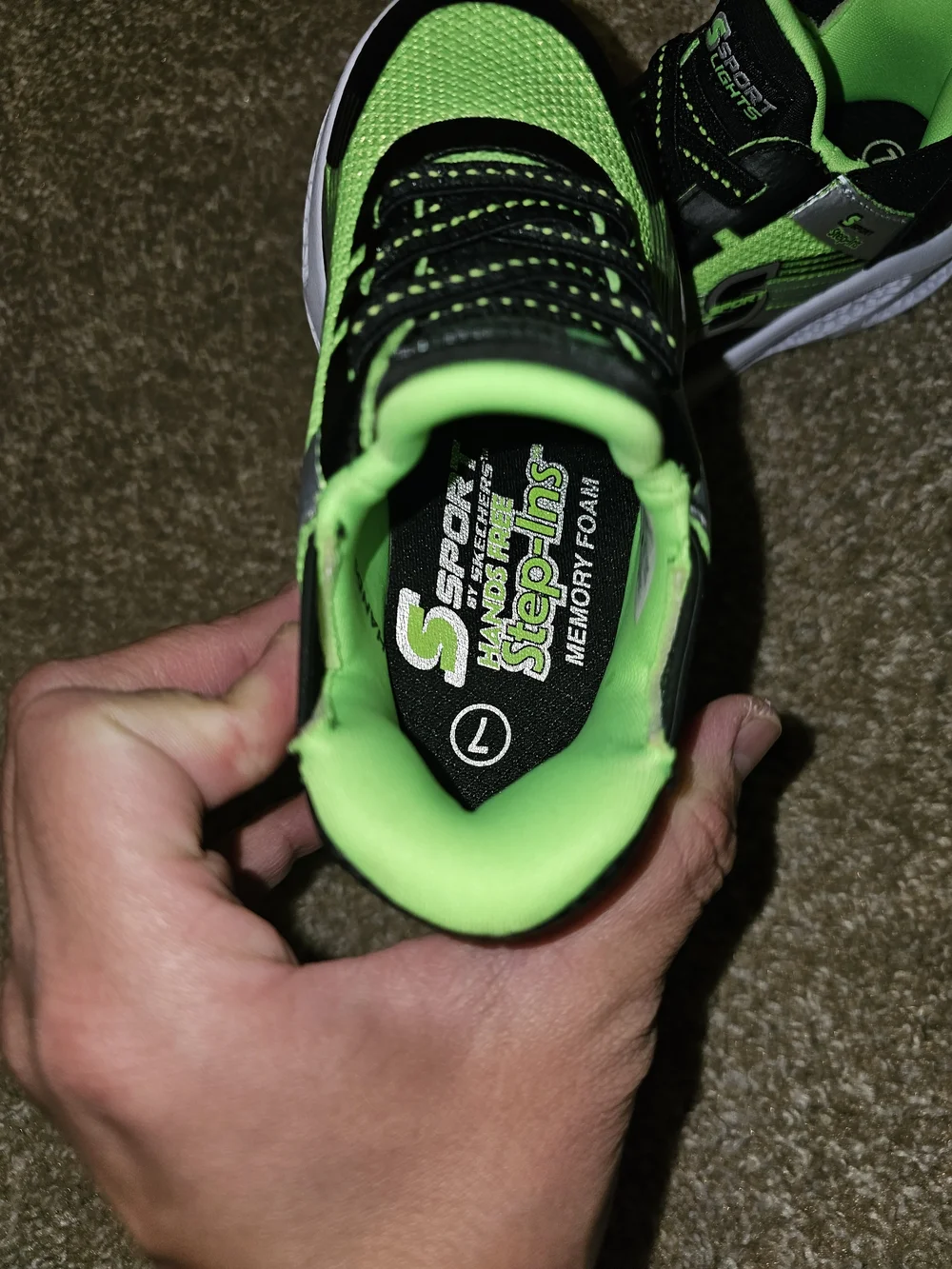 Kids Neon Green & Black Athletic Sneakers - Sport Design